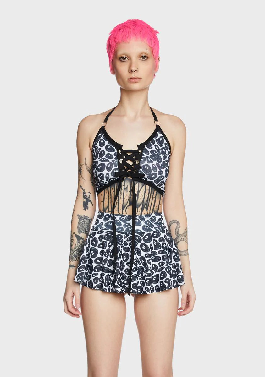 Smiley Front Tie Top