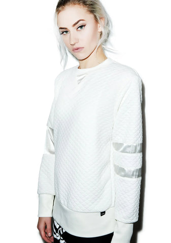 Call Me Quilted Pullover - Off White