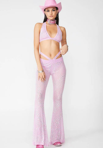 Stardust Showdown Strappy Flares