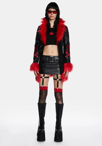 Too Dead To Die Vegan Leather Coat