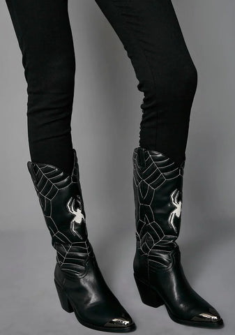 Wicked Ways Spider Web Boots