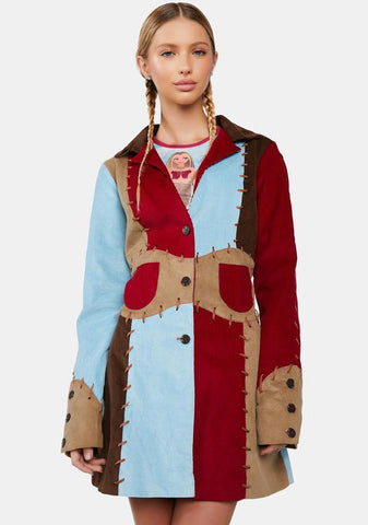 Never Coming Home Colorblock Coat