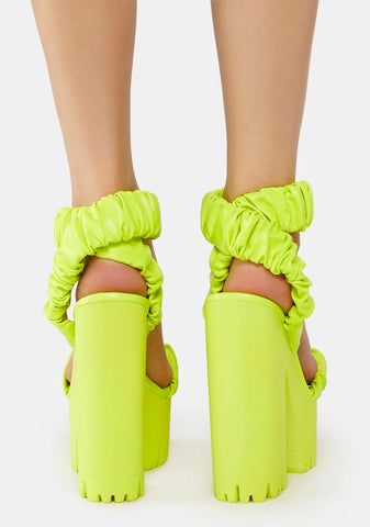 Yellow Ingra Platform Heels