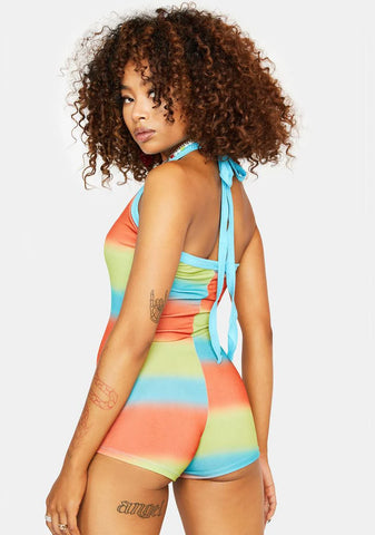 Sorbet Dreams Halter Romper