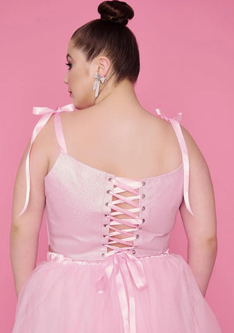True Burlesque Baby Glitter Corset Top