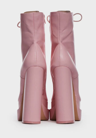 Pink Jupiter Platform Boots