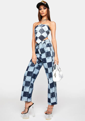 Chess Gal High Waist Pants