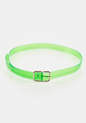 Lime Go Viral Clear Neon Belt