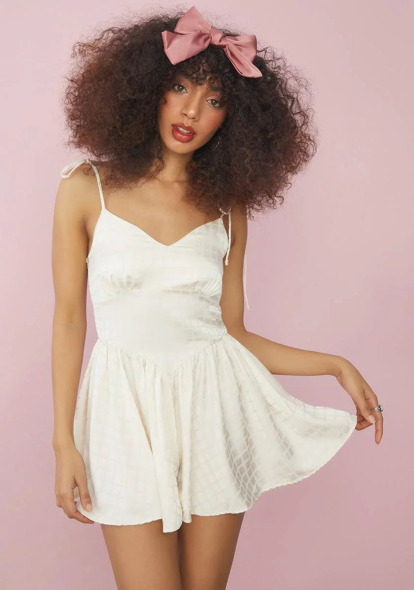 Cup Of Tea Satin Romper