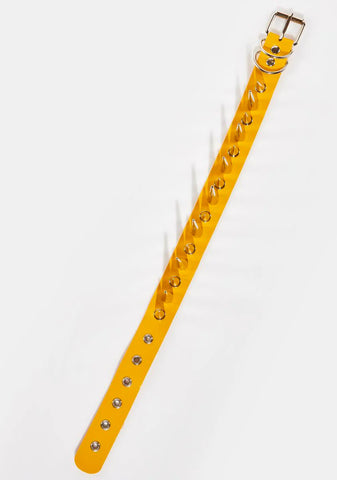 Yellow Mega Spikey Baby Collar