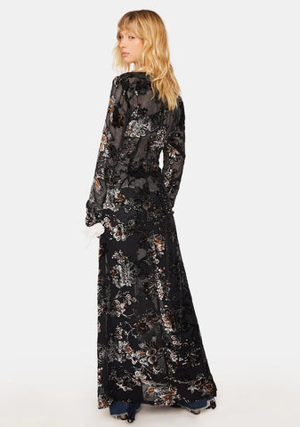 Midnight Lean On Me Velvet Duster