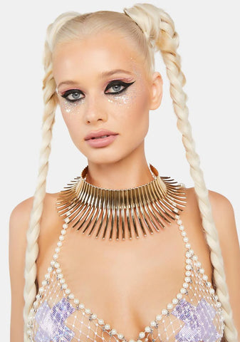 Solar Deity Choker Necklace