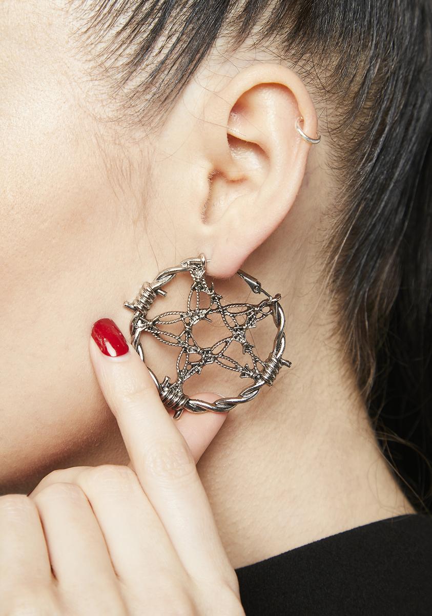 Repeat No Swears Hoop Earrings