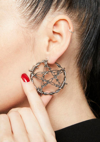 Repeat No Swears Hoop Earrings