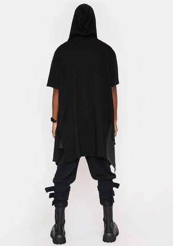 Filter Unisex Zippered Slit T-Shirt