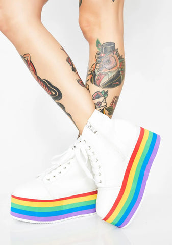 Rainbow Rebellion Platform Sneakers