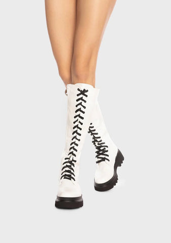 So Misunderstood Lace Up Boots