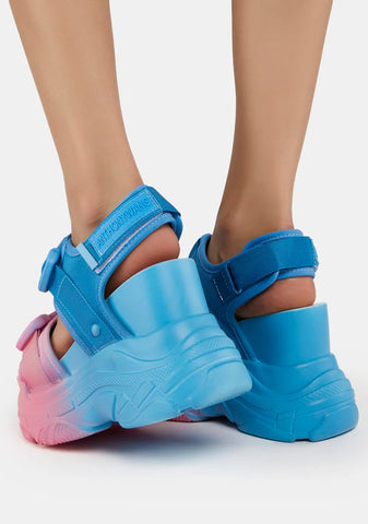 Pink Peach Platform Sandals