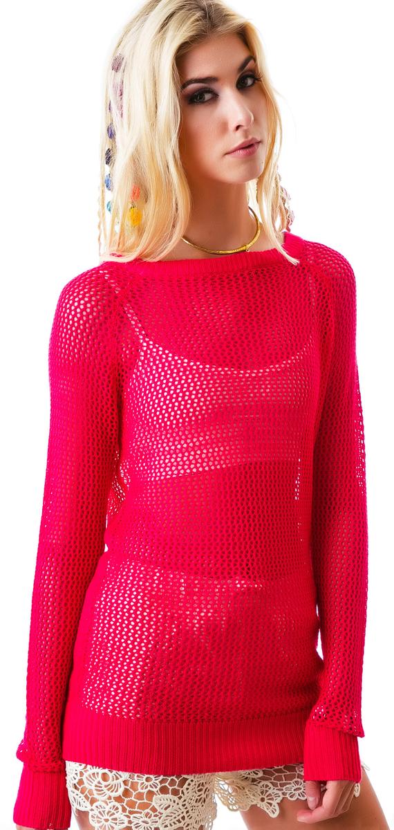 Love me Net Sweater - Black