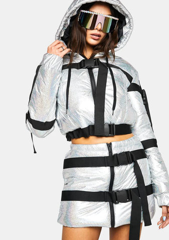 Space Raid Holographic Mini Skirt