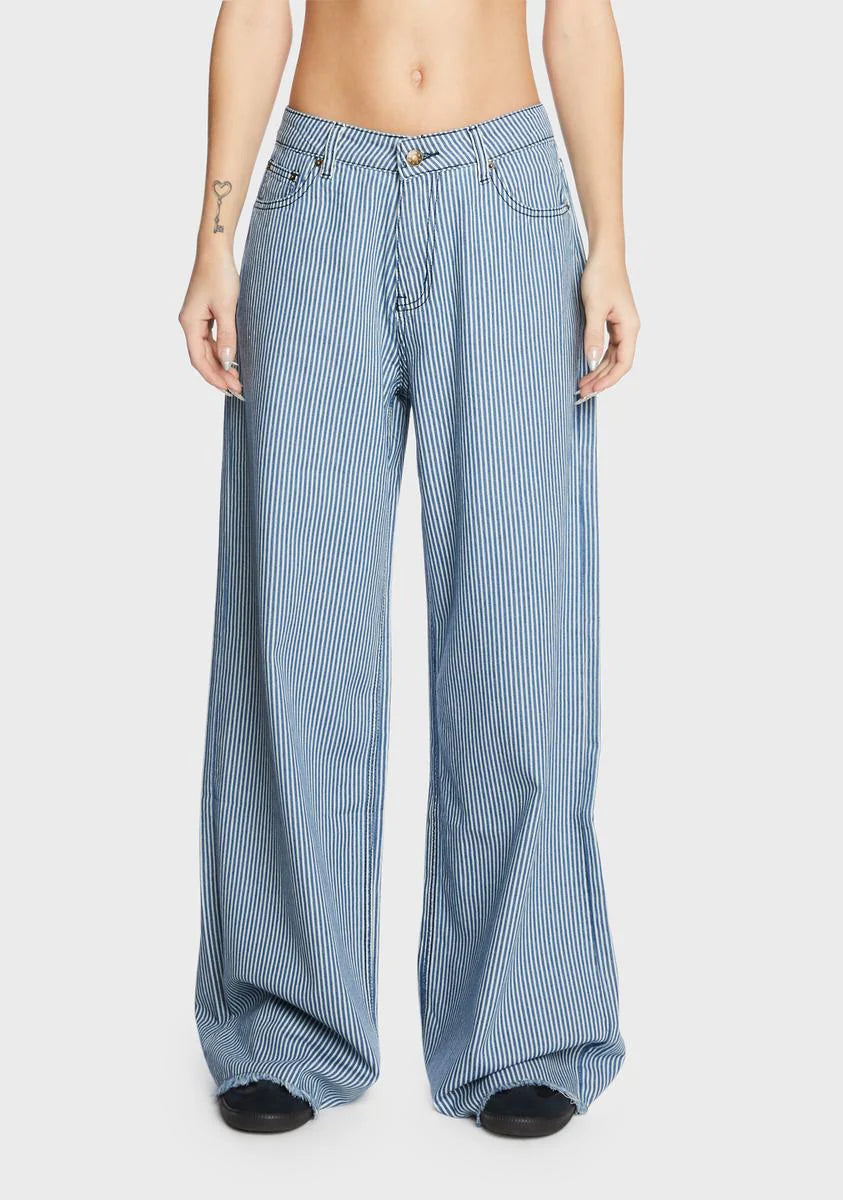 Denim Stripe Eivissa Baggy Jeans