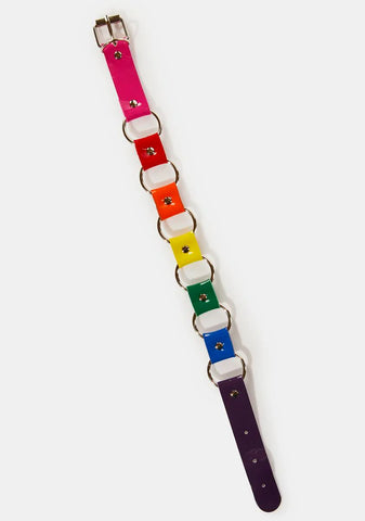 Let's Link Rainbow O-Ring Choker