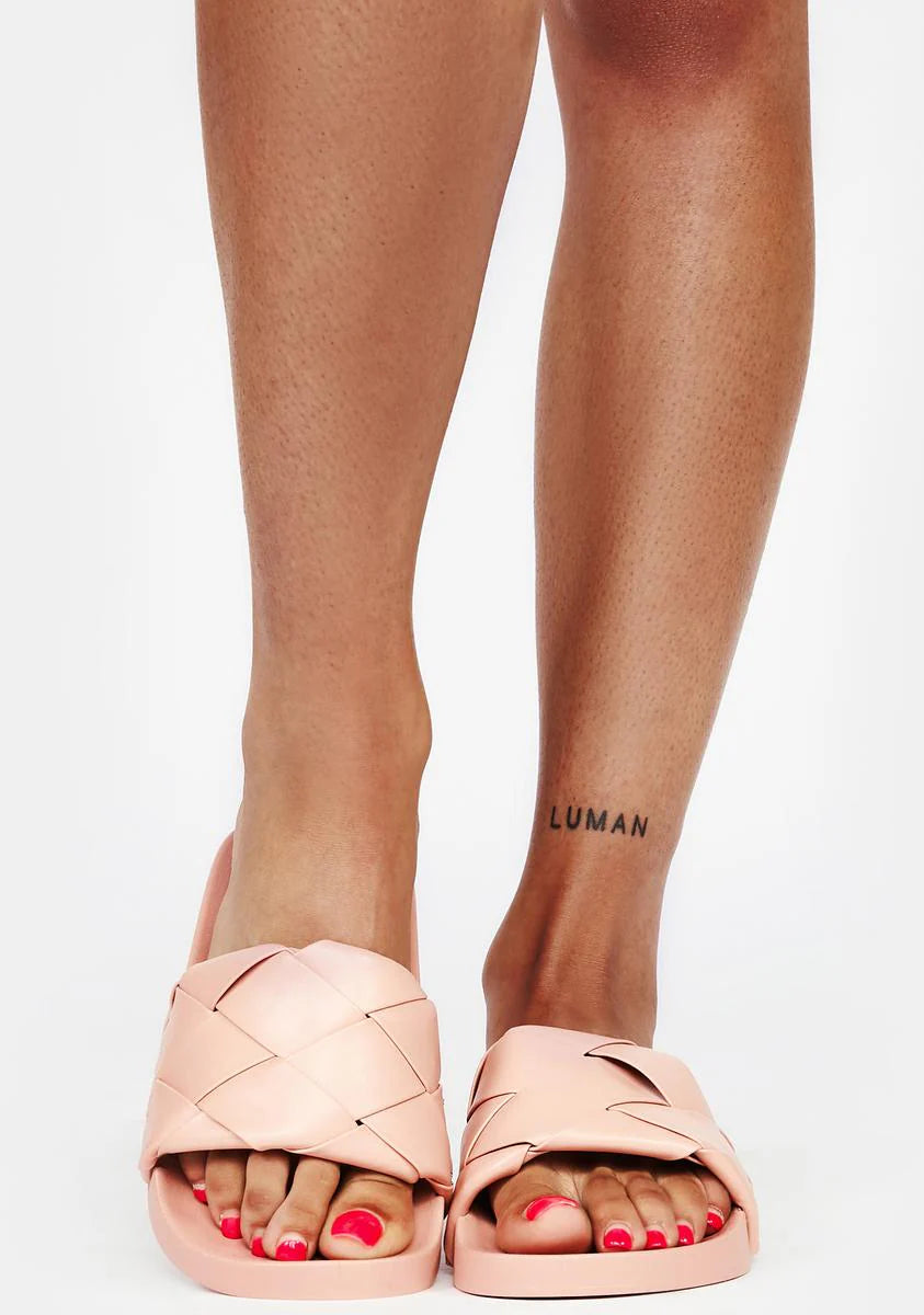 Sweet Designer Love Quilted Slides