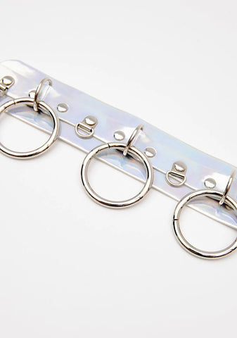 Grip On Reality Metallic Leash Choker