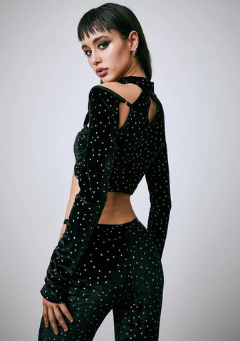 Shifting Gears Wrap Crop Top