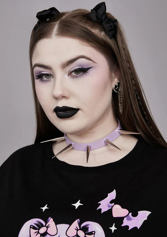 Pastel Purple Super Long Spike Choker