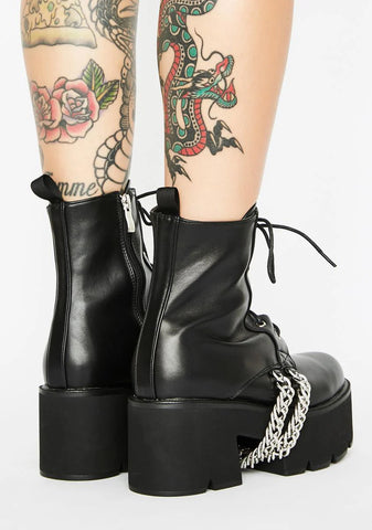 Trapped Platform Boots