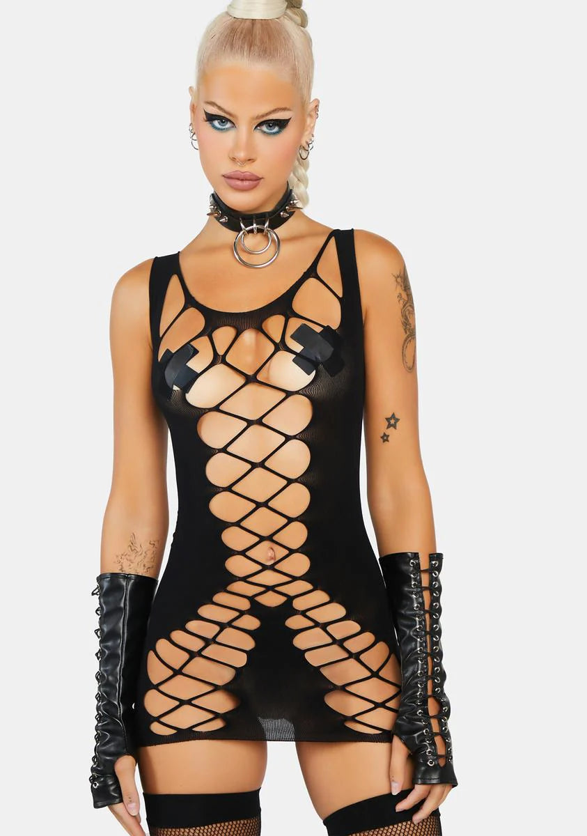 Kisses Down Low Cut Out Mini Dress