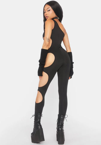 Dark Beats Cut-Out Jumpsuit