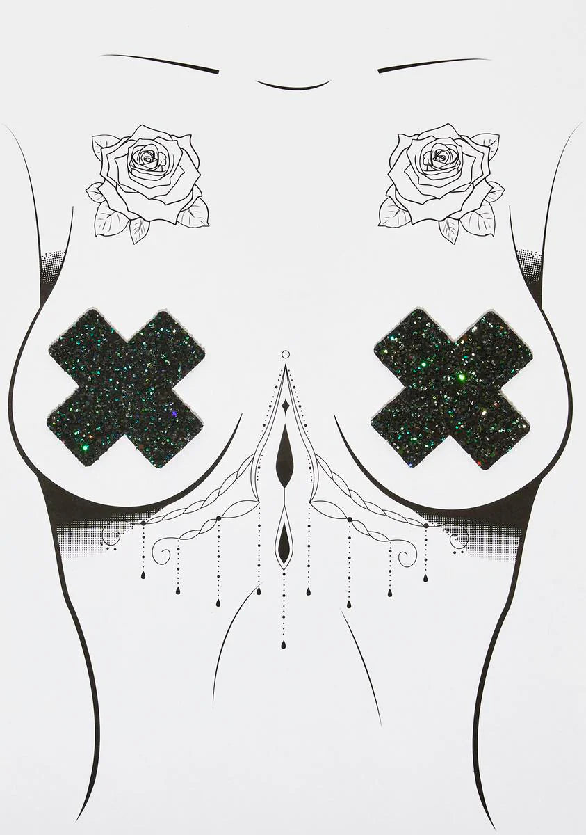 Super Sparkle Green Envy X Factor Pasties