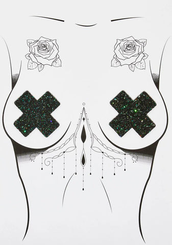 Super Sparkle Green Envy X Factor Pasties