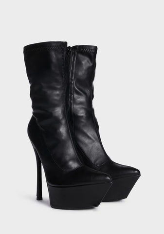 Vegas Matte Heeled Boots