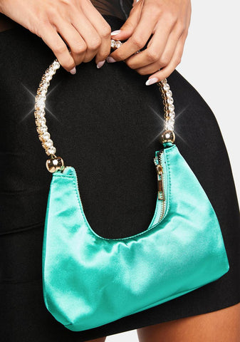 Green Honey Satin Handbag