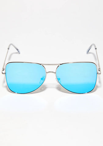 Stay Blocked Square Aviator Sunglasses