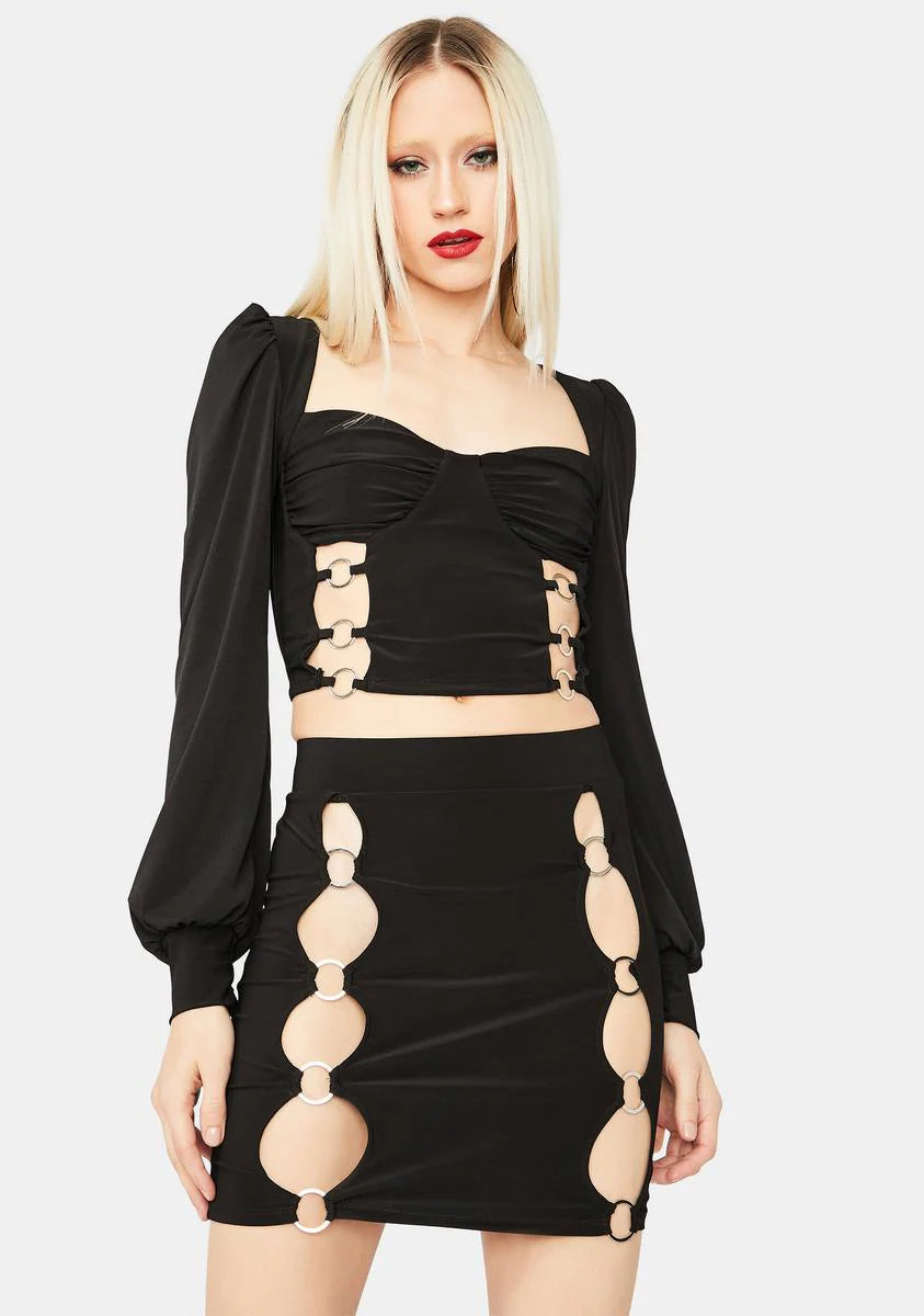 Little Miss Diva Cutout Mini Dress