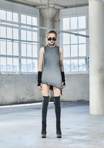 Bassline Worn Wash Thigh High Socks