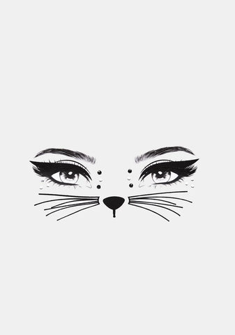 Here Kitty Face Stickers