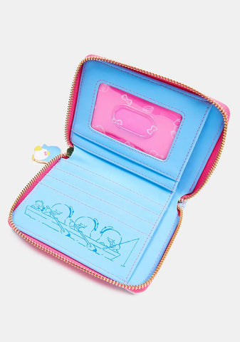 Sanrio Tuxedo Sam Striped Zip Around Wallet