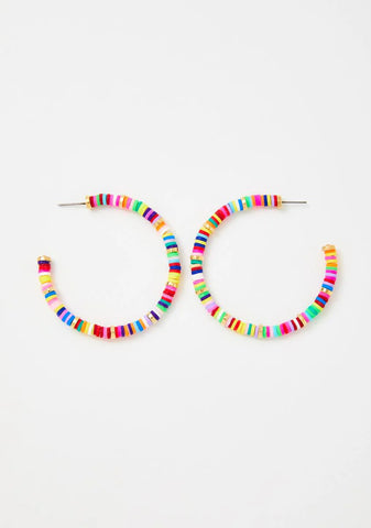 International Diva Beaded Hoops