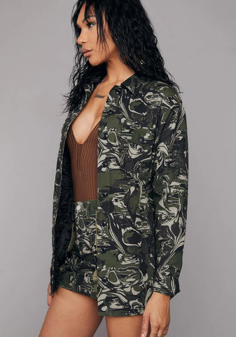 I'm A Catch Printed Jacket