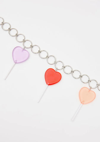 Sweet To Eat Lollipop Necklace