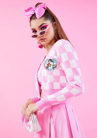 Iconic Trio Checkered Cardigan