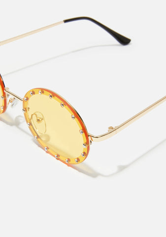 Mellow Hippie Heartbreak Oval Sunglasses