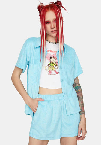 Aqua Feet In The Sand Shorts Set