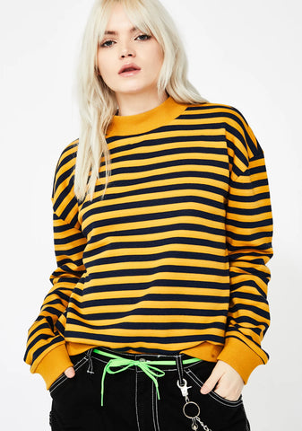 Access Denied Striped Sweatshirt