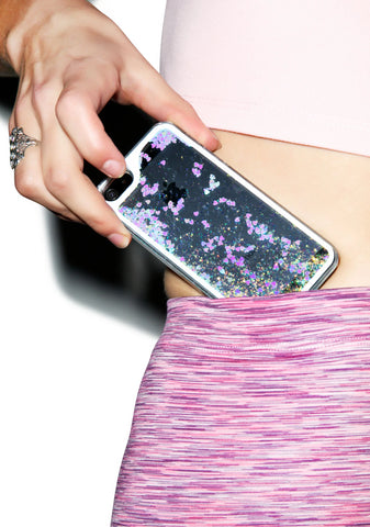 Falling Hearts Glitterfalls iPhone Case